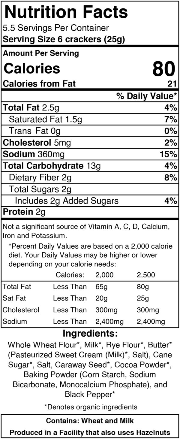 Wisconsin Rye Potters Crackers